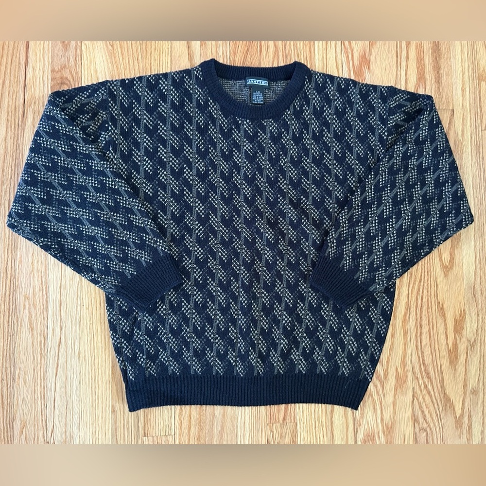 Jantzen Navy and Gray Crewneck Sweater